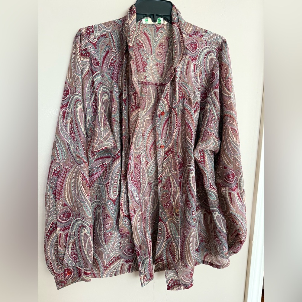 BETHANY Paisley Vintage Blouse  Size 40